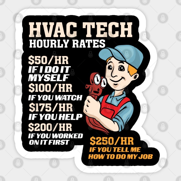 HVAC Tech Hourly Rate Sticker by Design Seventytwo